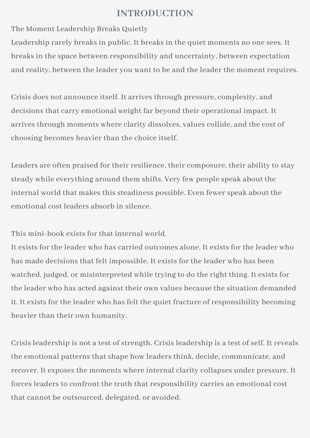 Leading Through Crisis. The Mini Book Edition for Modern Leadership