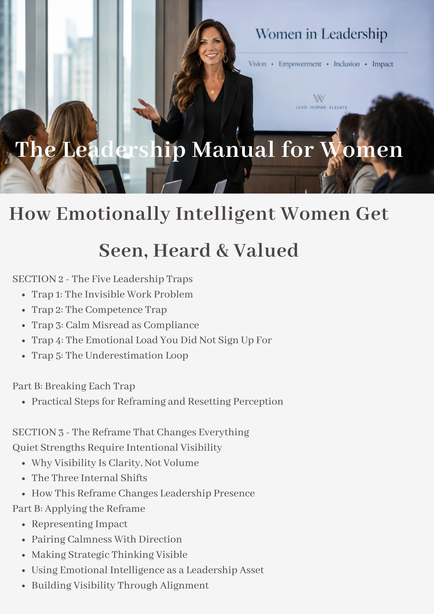 The Leadership Handbook for Women.
