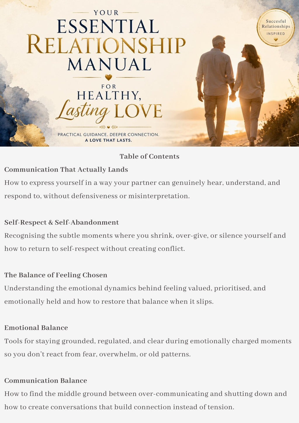 The Essential Relationship Manual for Healthy, Lasting Love