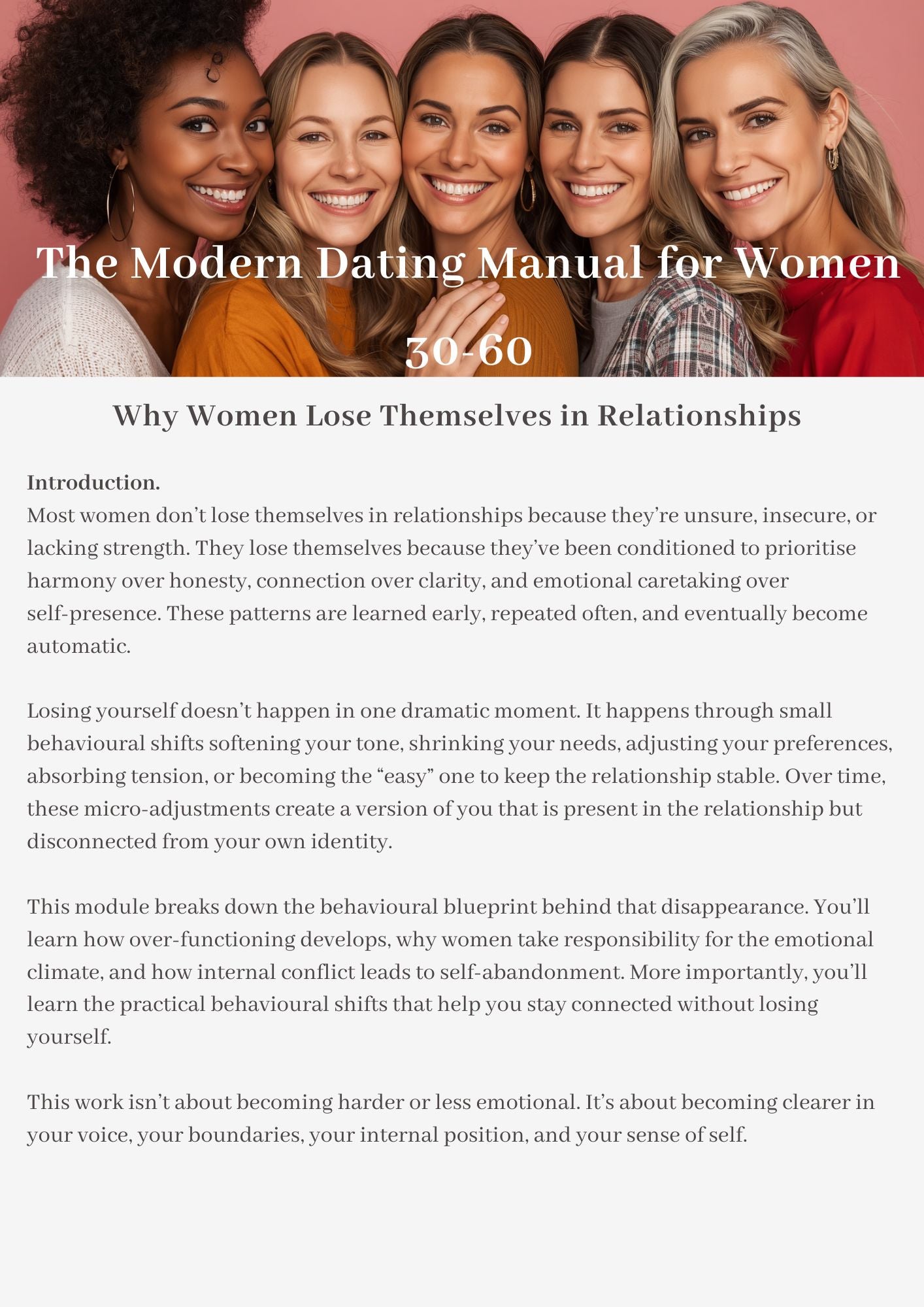 The Modern Dating Manual for Women 30-60