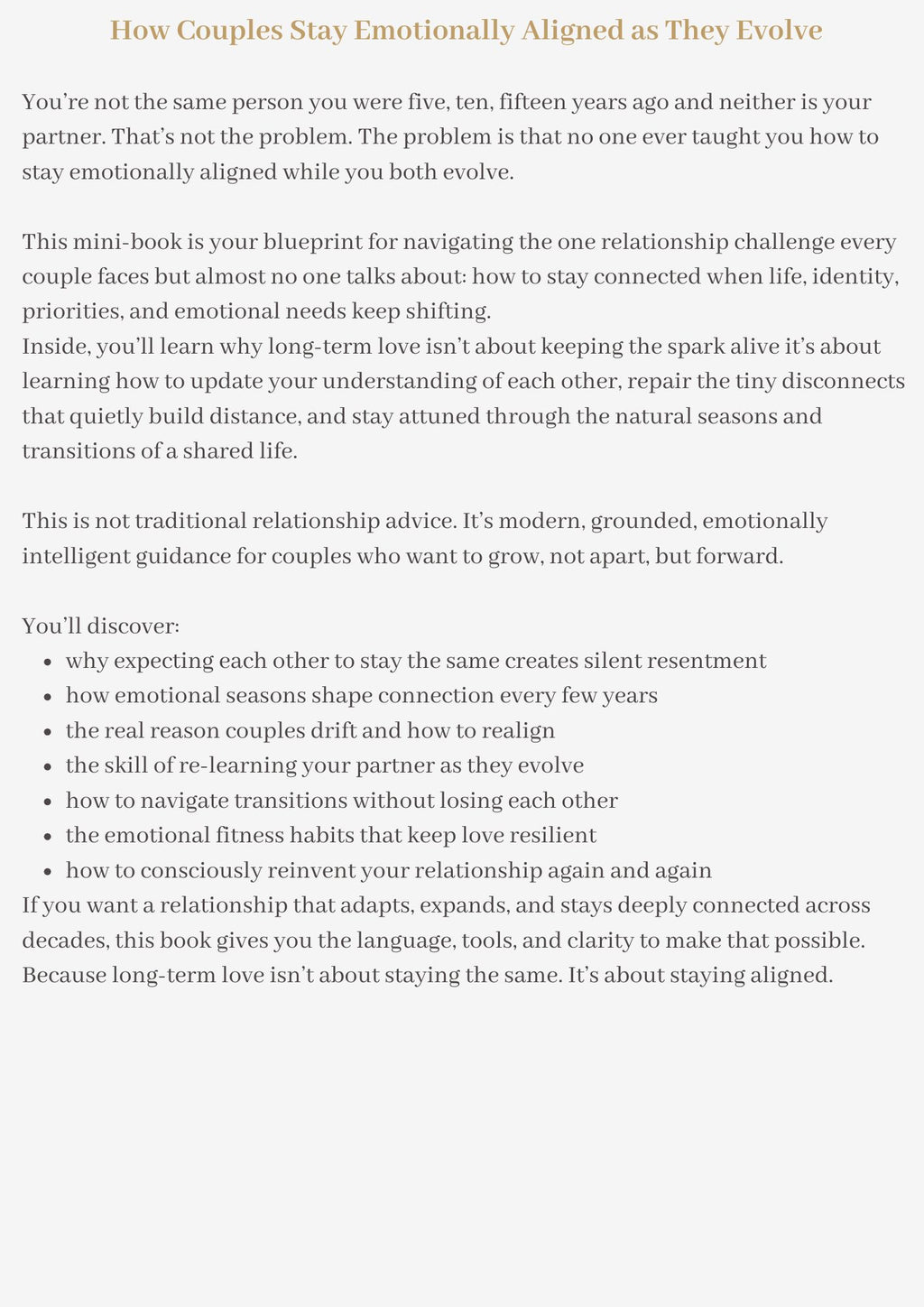 How Couples Stay Emotionally Aligned as They Evolve. Bundle (Mini‑Book + Workbook + Decks)