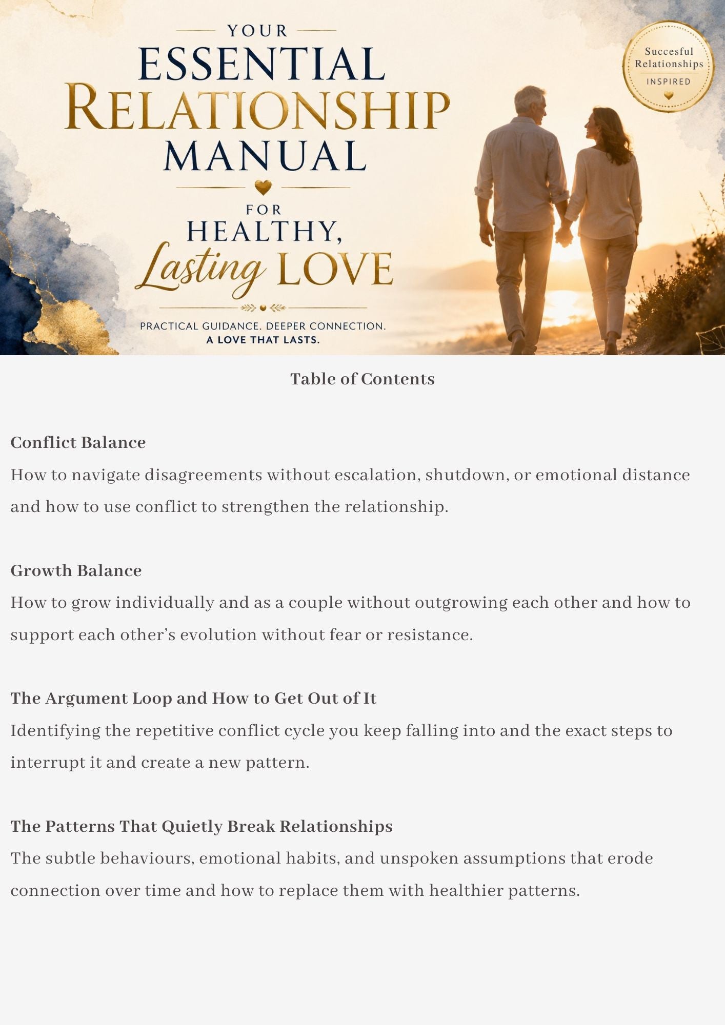 The Essential Relationship Manual for Healthy, Lasting Love
